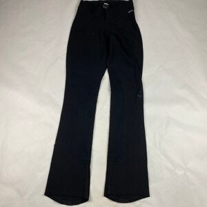 Kerrits Riding Pants Women's Size M Ribbed Suede Patch Bootcut Black Equestrian